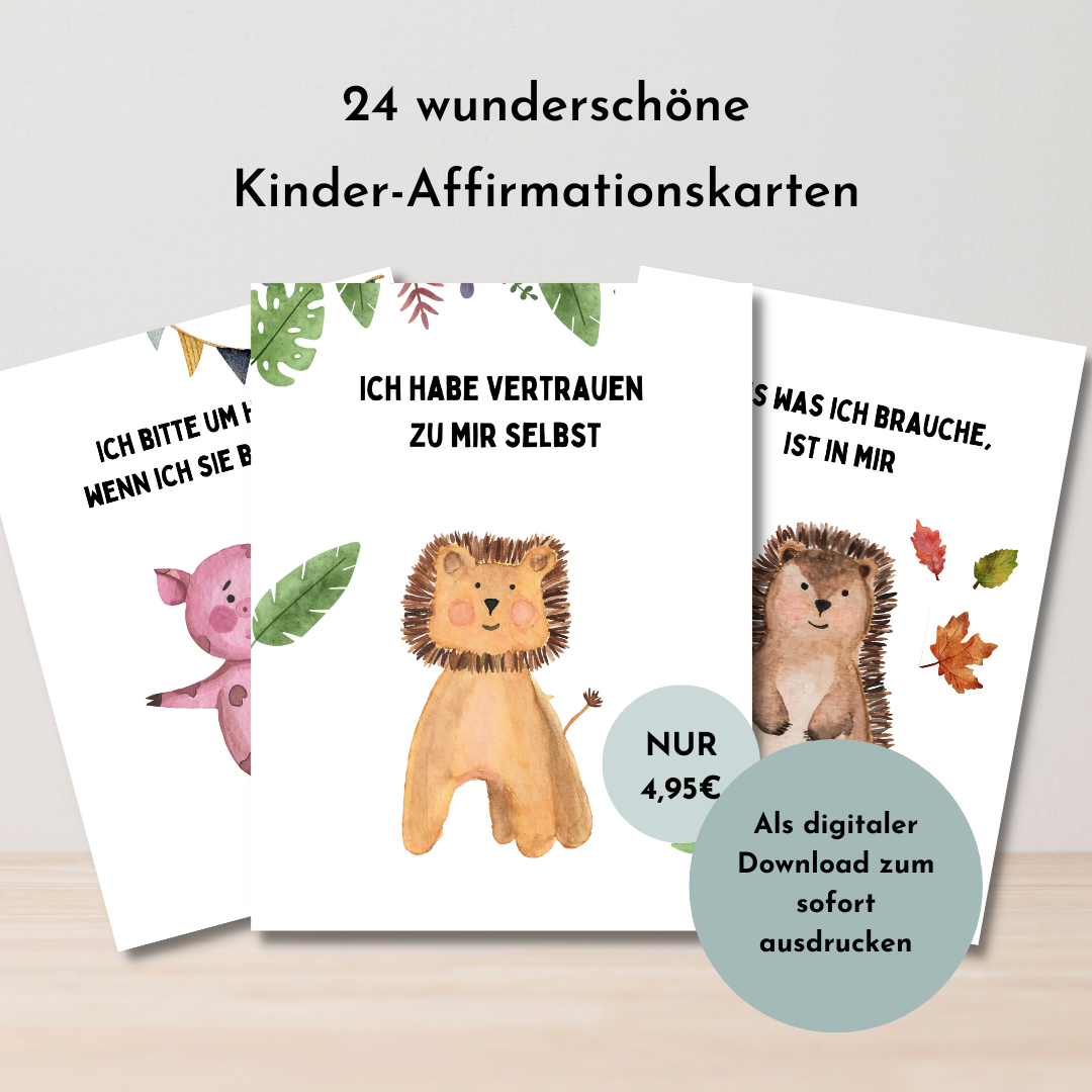 Kinder-Affirmationskarten - Positives Denken und Selbstbewusstsein spielerisch fördern