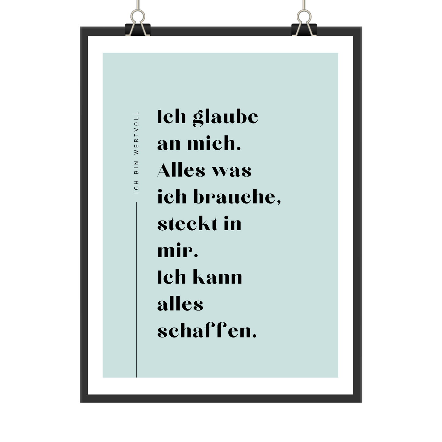 Selbstliebe poster blau