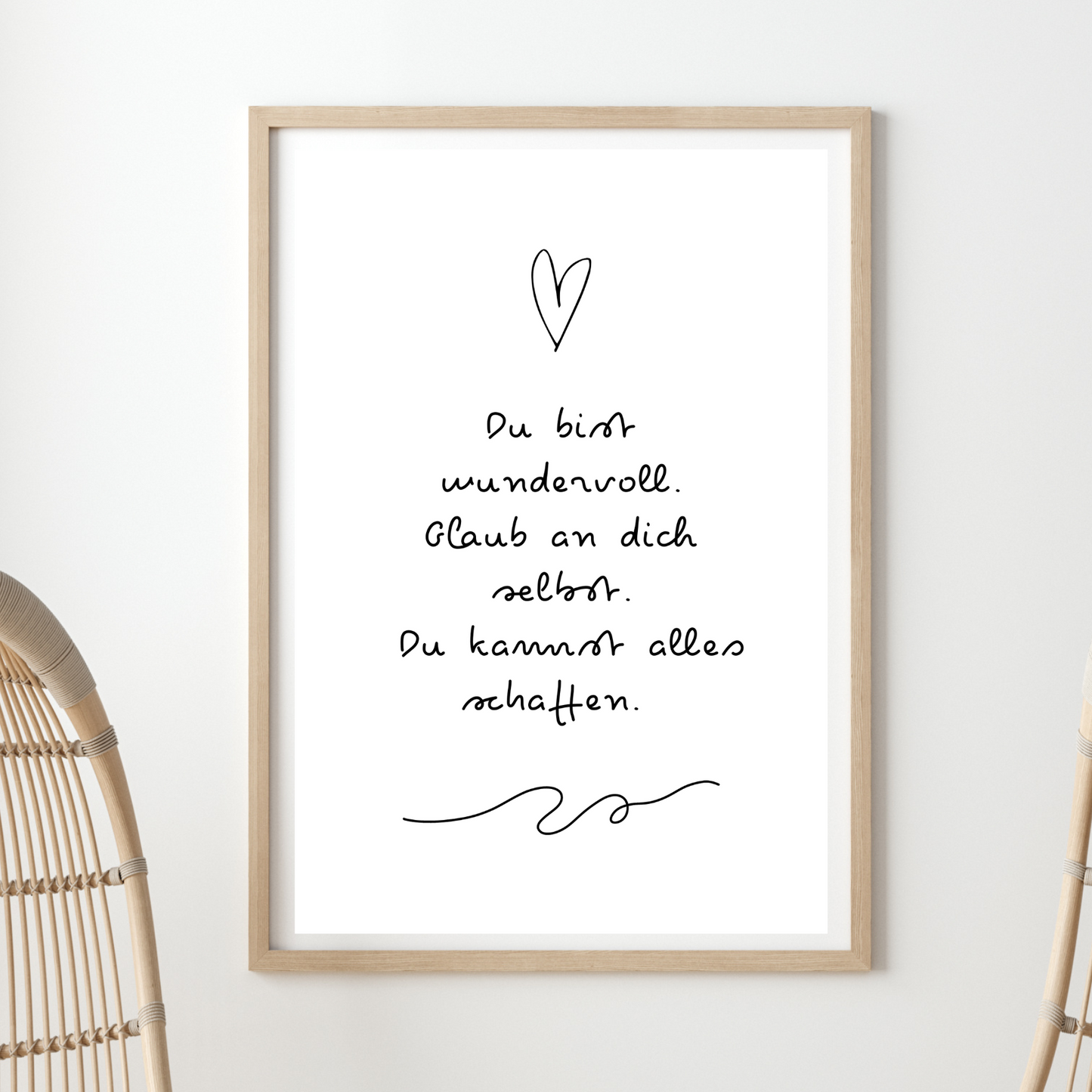 Minimalistisches Affirmationsposter