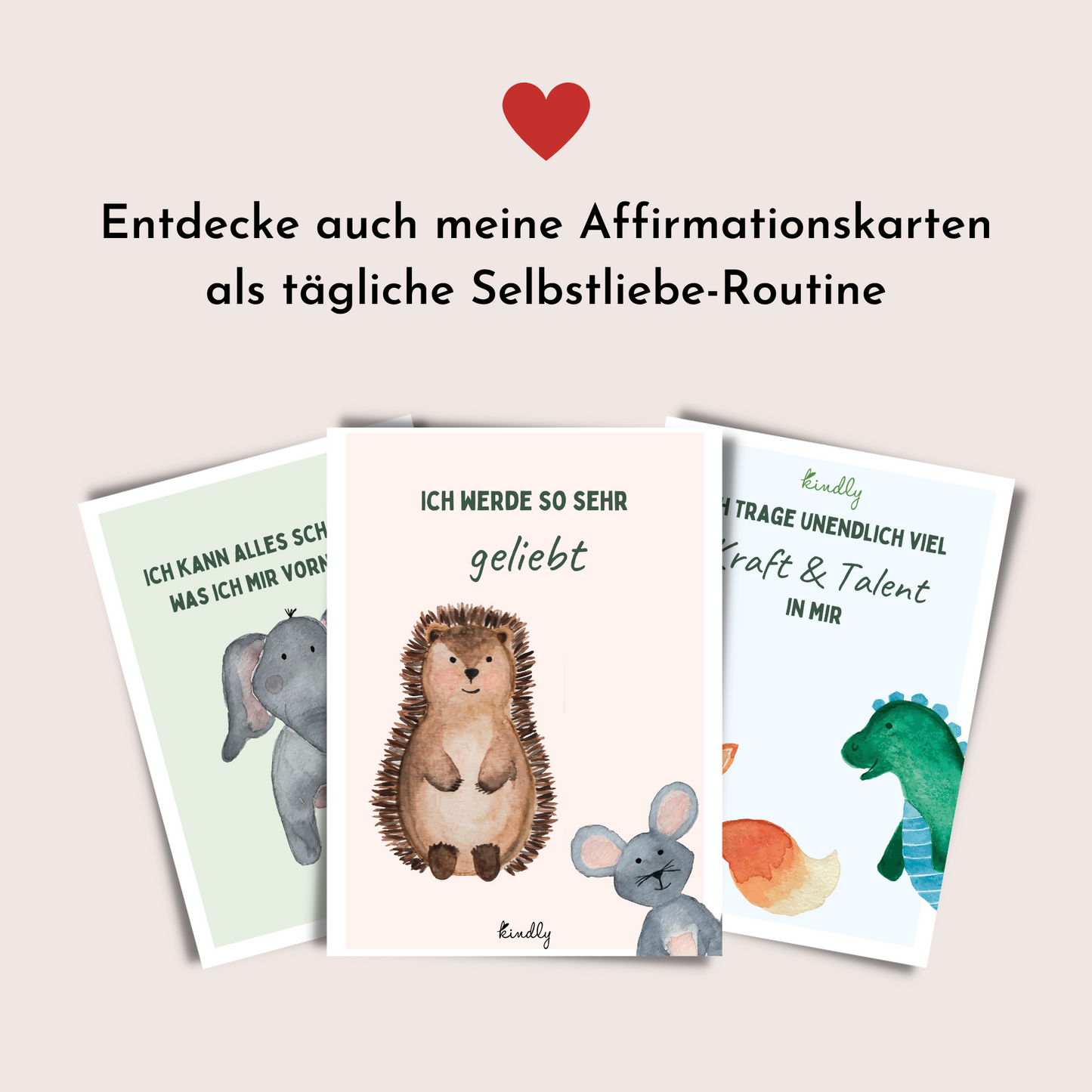 Affirmationsposter mit Fahrzeugen "Ich werde immer geliebt"
