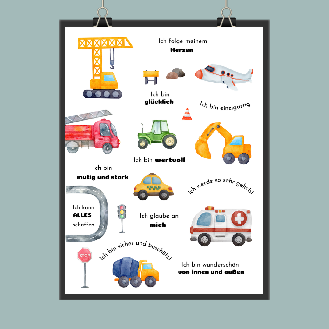 Positive Affirmationen Kinder Poster
