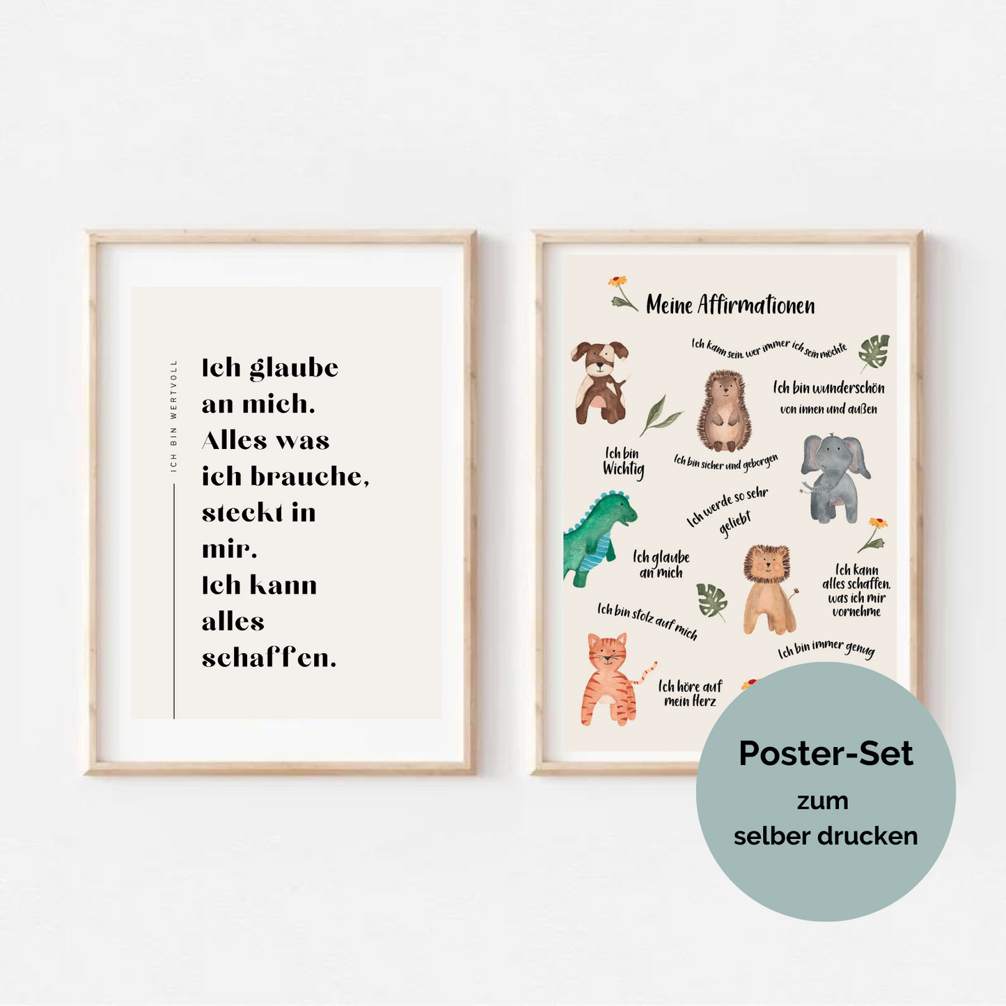 Affirmationsposter Set als digital download