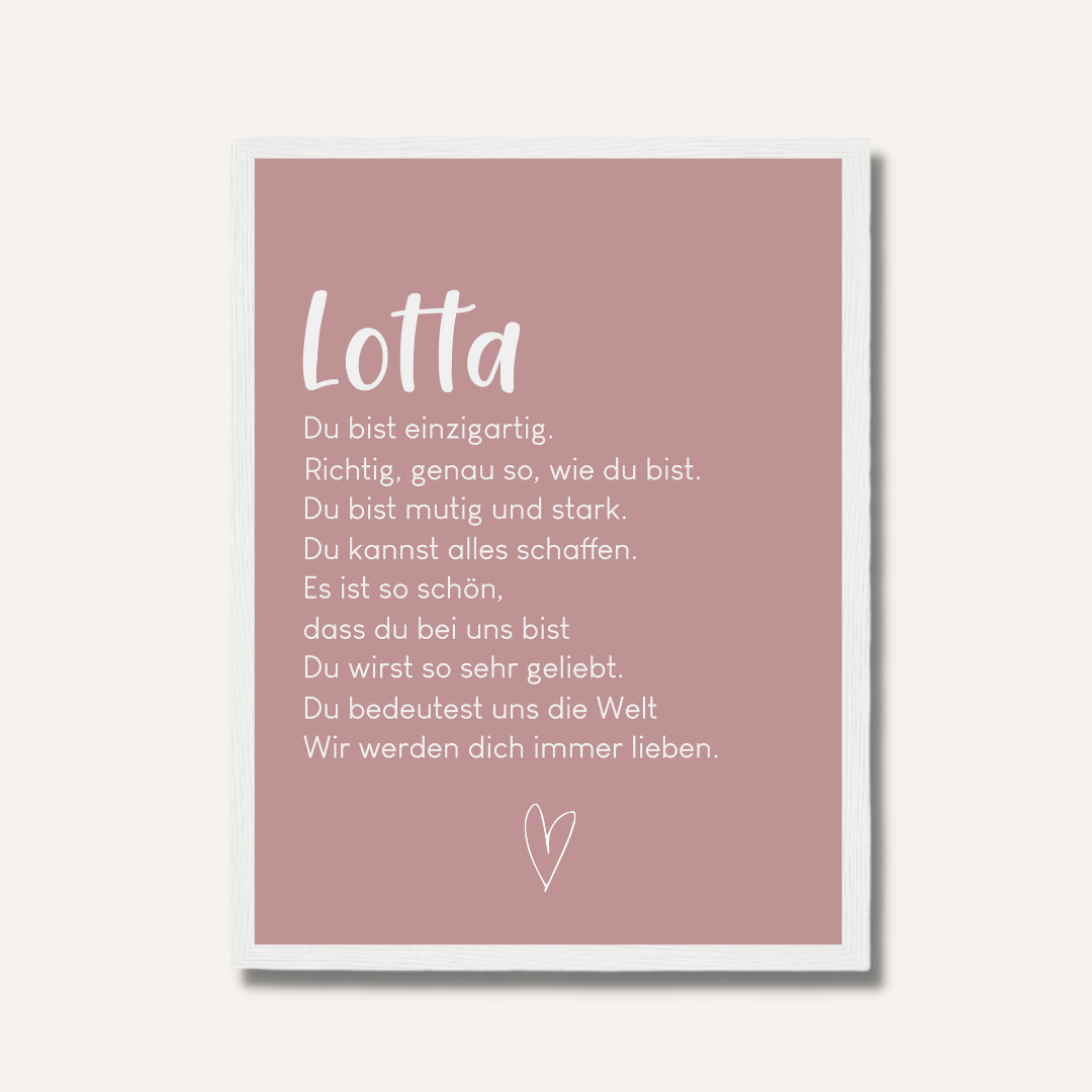 Bilderrahmen für Affirmationsposter für Kinder