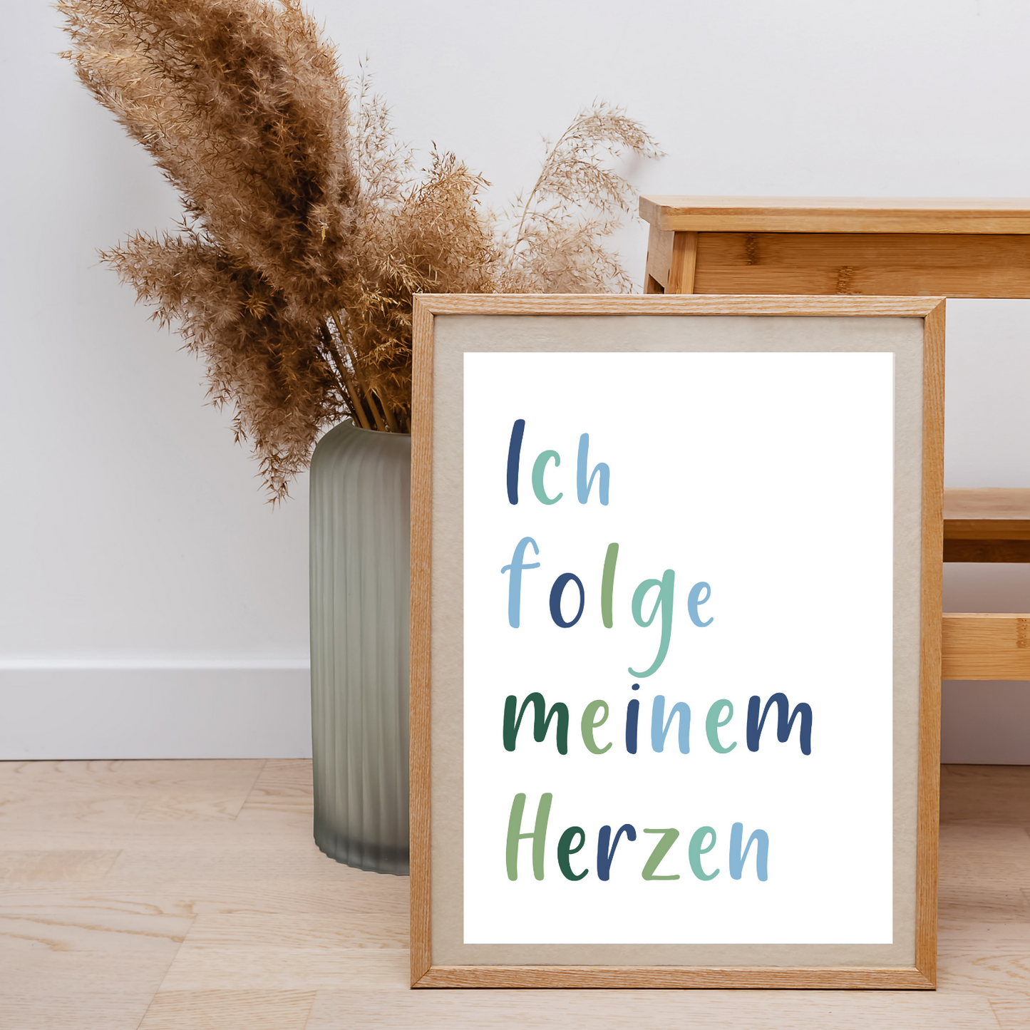 Affirmationsposter blau