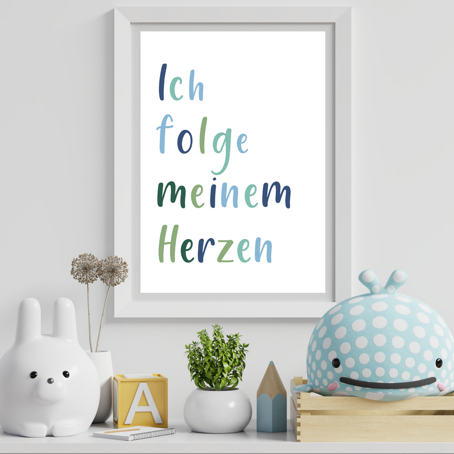 Kinderzimmer Ideen blaues Poster