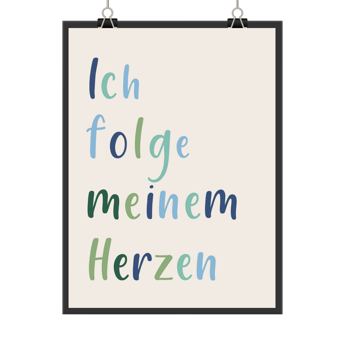 Kinderzimmer blau Mutmacher Poster
