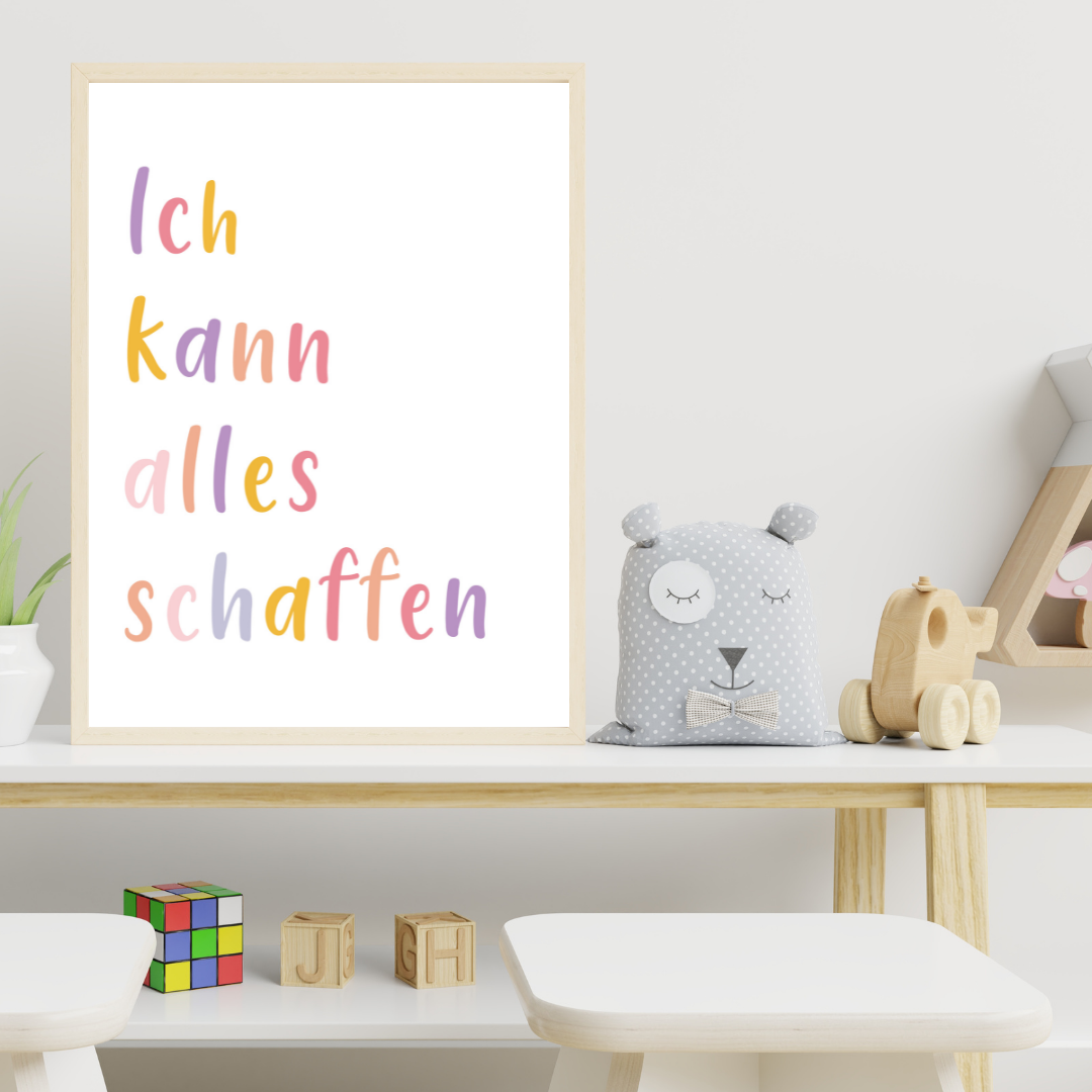 kinder affirmation poster deko