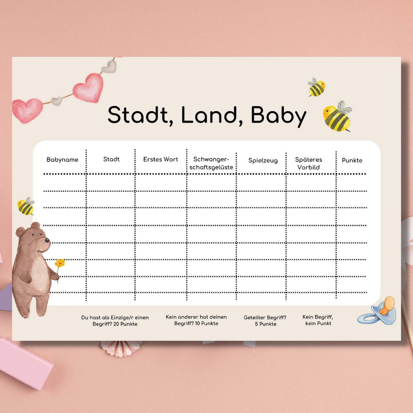 Baby shower spiel