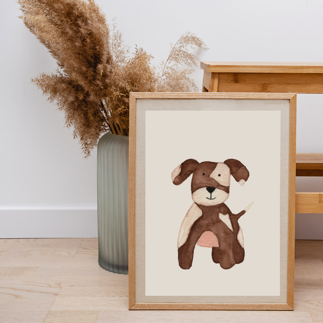Kinderzimmer Poster hund Mädchen