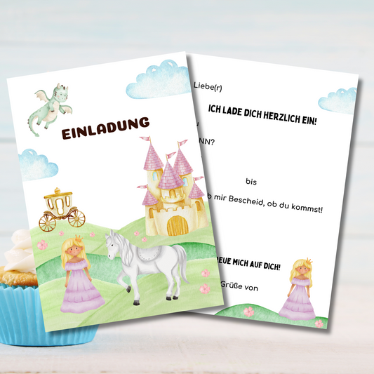 Prinzessin Geburtstag Einladung