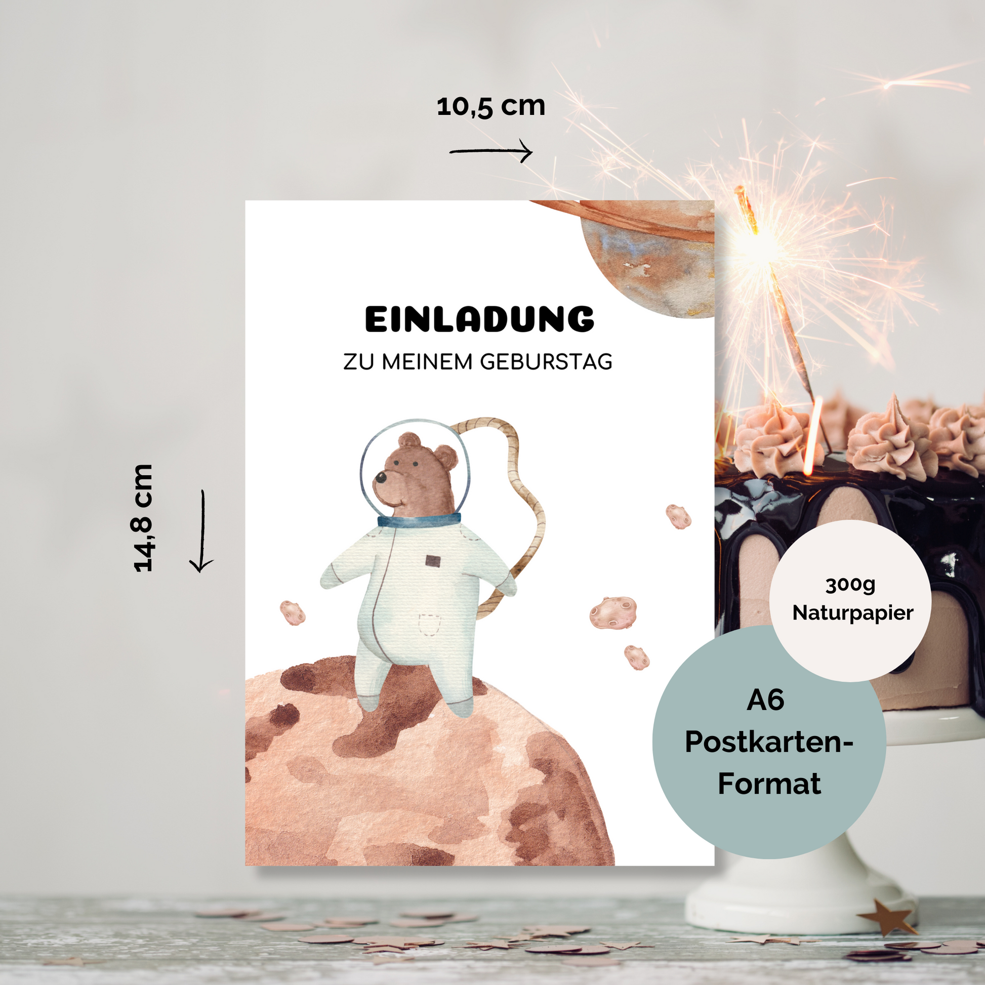"Geburtstagseinladung für kleine Astronauten - Erlebe das Universum mit uns!