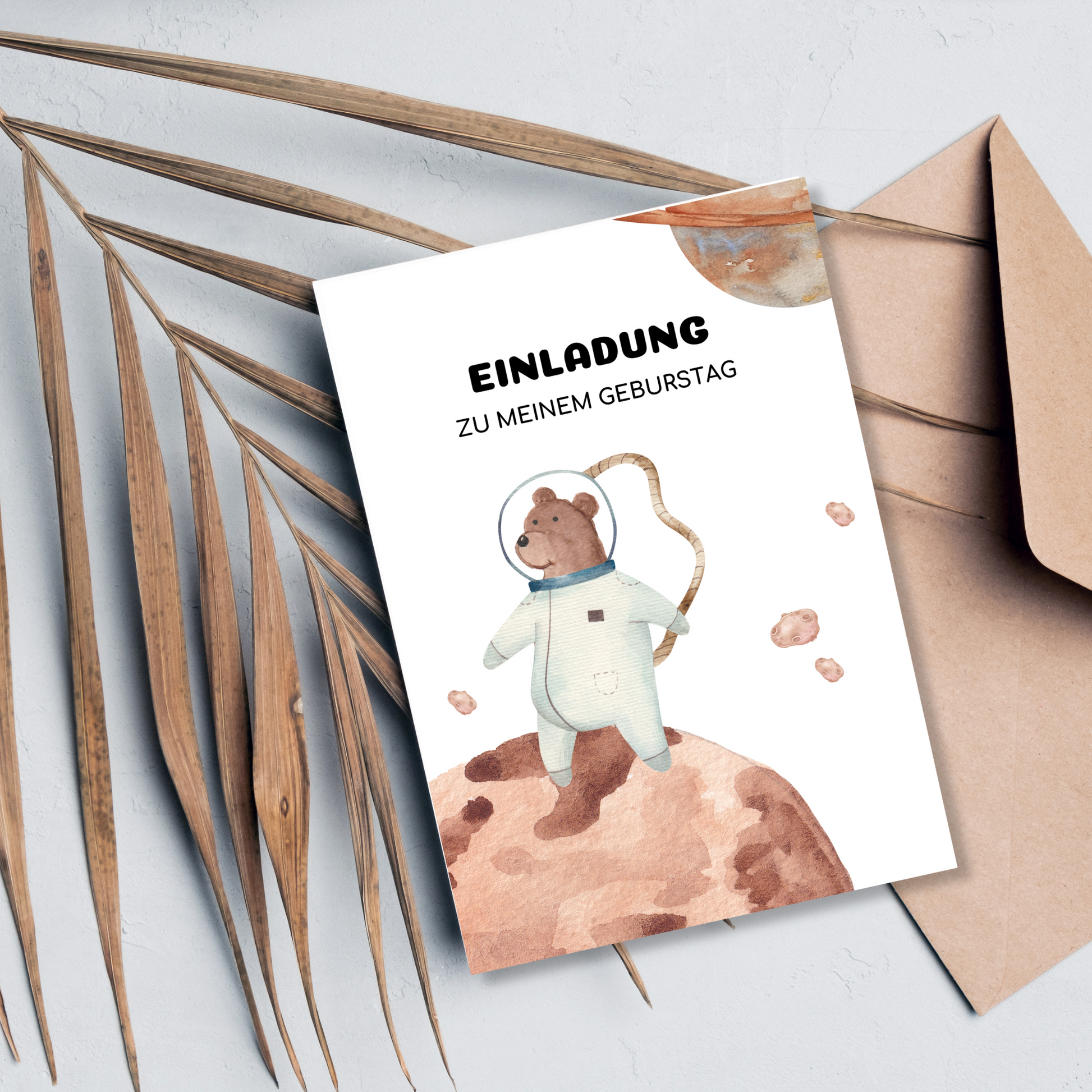 Weltraumparty Einladungskarte - Startklar für eine unvergessliche Mission!