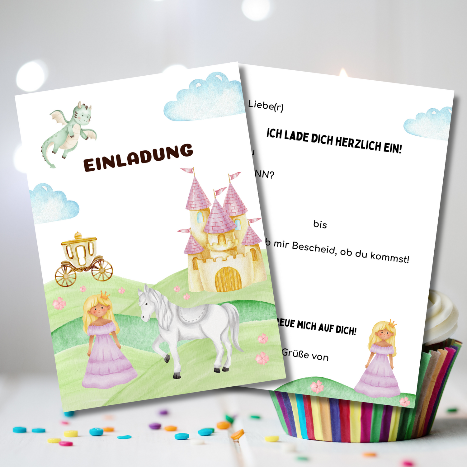 Prinzessin EInladungskarte Geburtstag