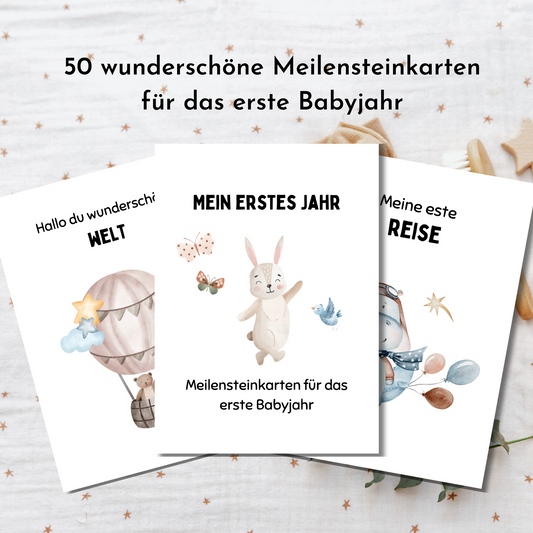 Meilensteinkarten Baby Geschenk Geburt