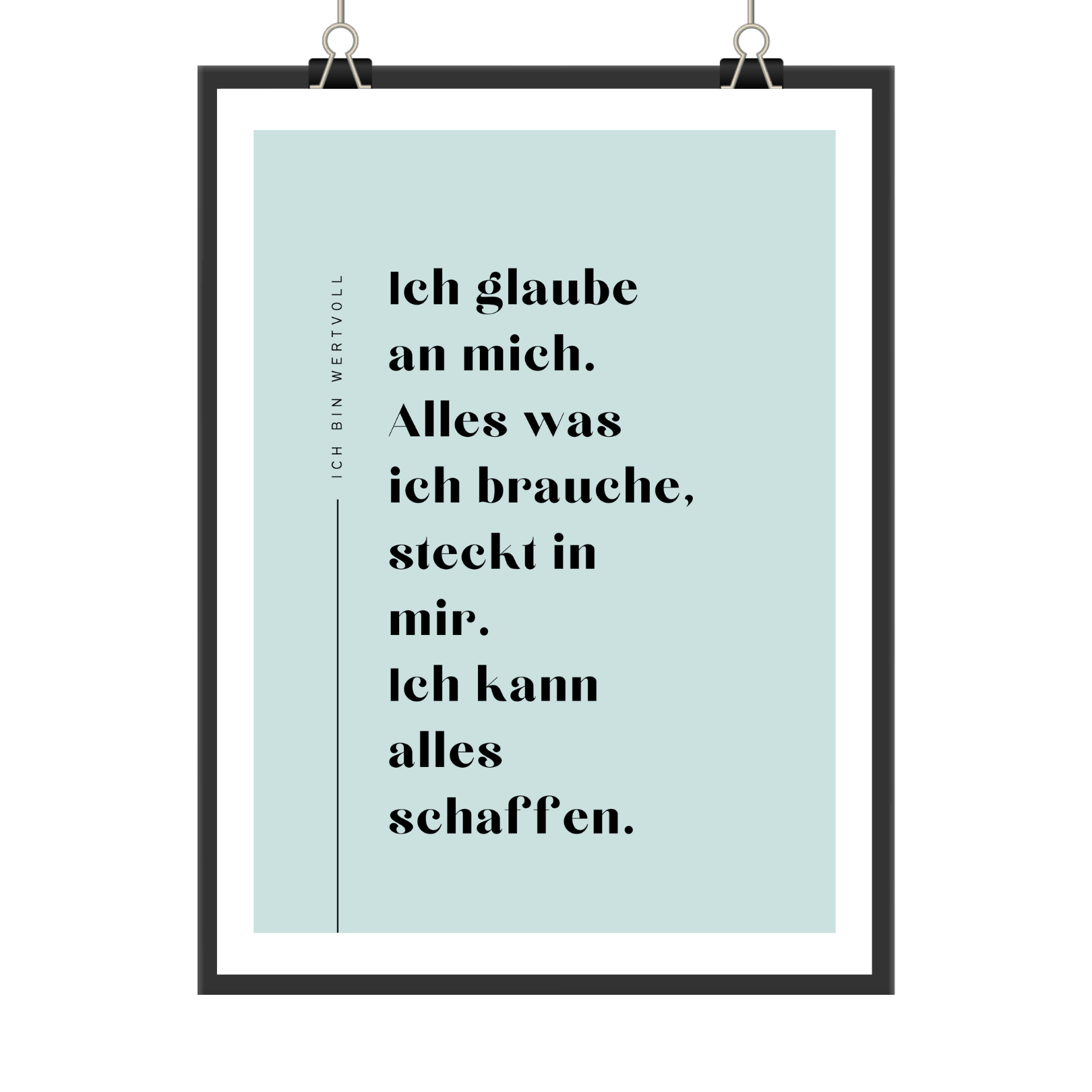 Selbstliebe poster blau