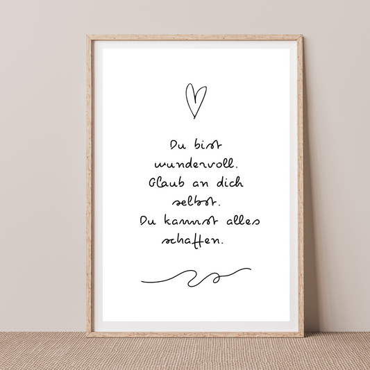 Mutmacher Poster Selbstliebe