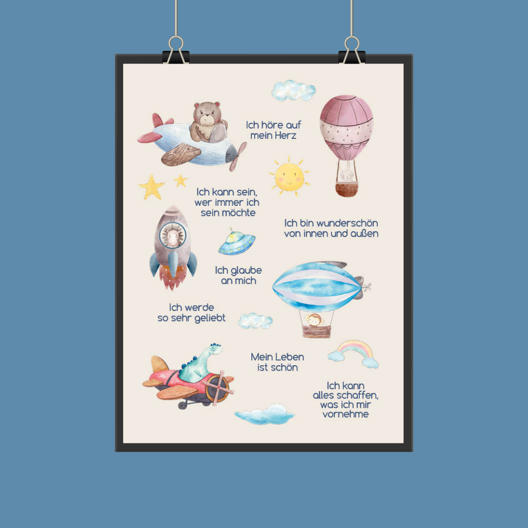 Kinderzimmer Junge Deko Poster