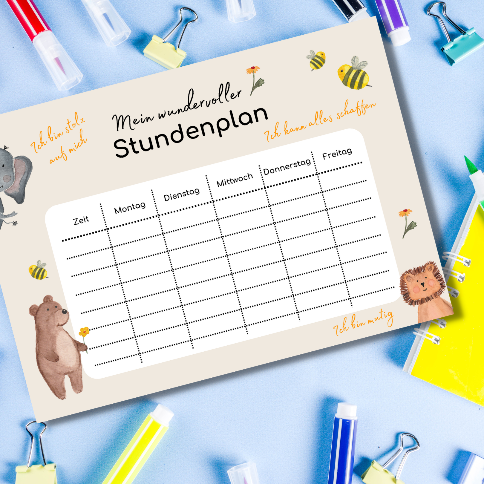 Stundenplan Tiere