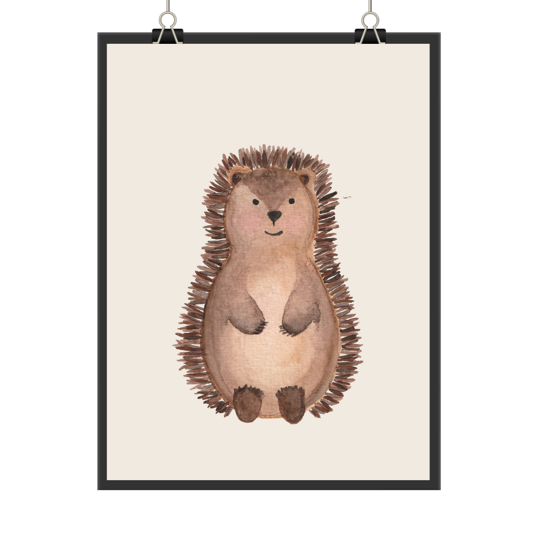 Tierposter aquarell "Igel" als Kinderzimmer Deko