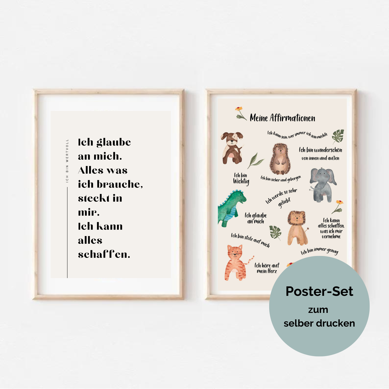 Affirmationsposter Set als digital download