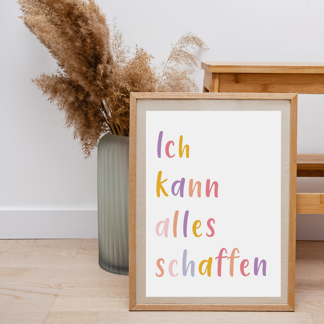 kinder poster pastell spruch