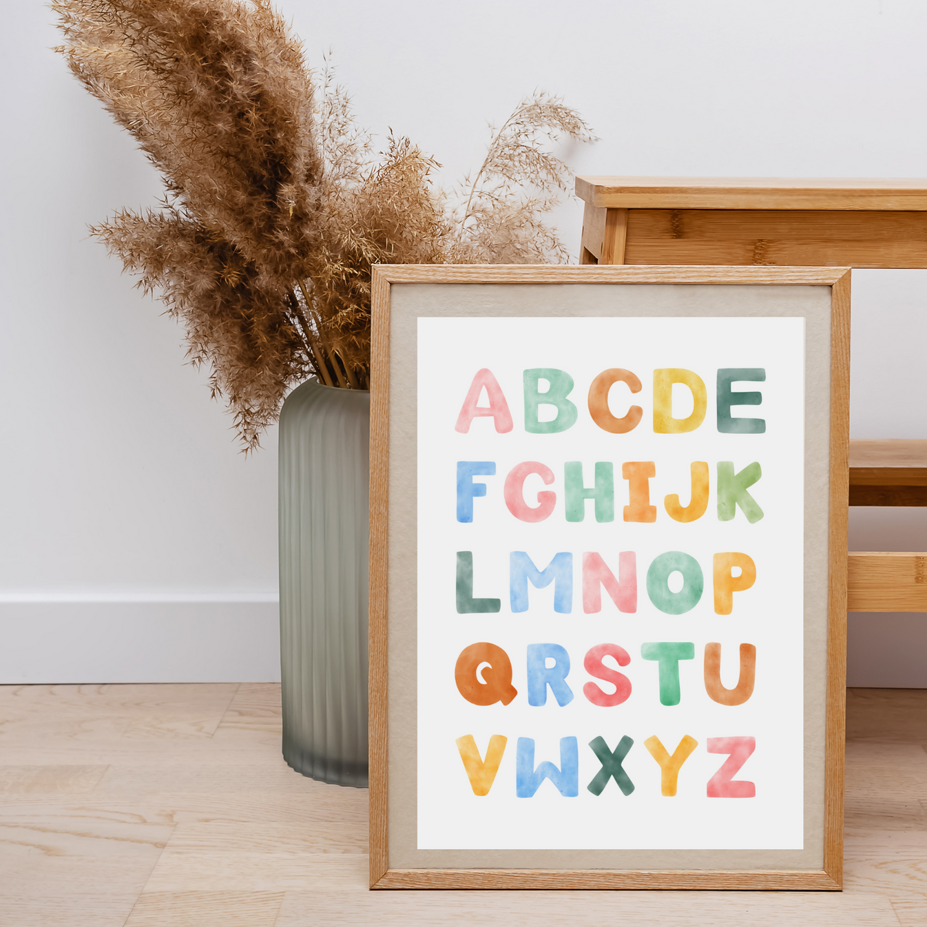 Lernposter - ABC Posterfürs Kinderzimmer | Alphabet lernen | Kindly