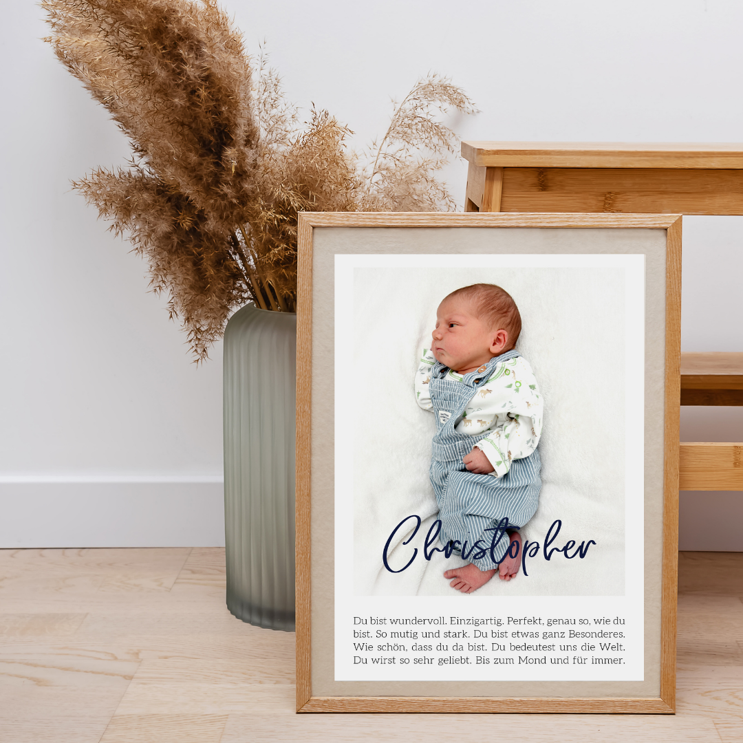 Geburtsposter Kind personalisierbar