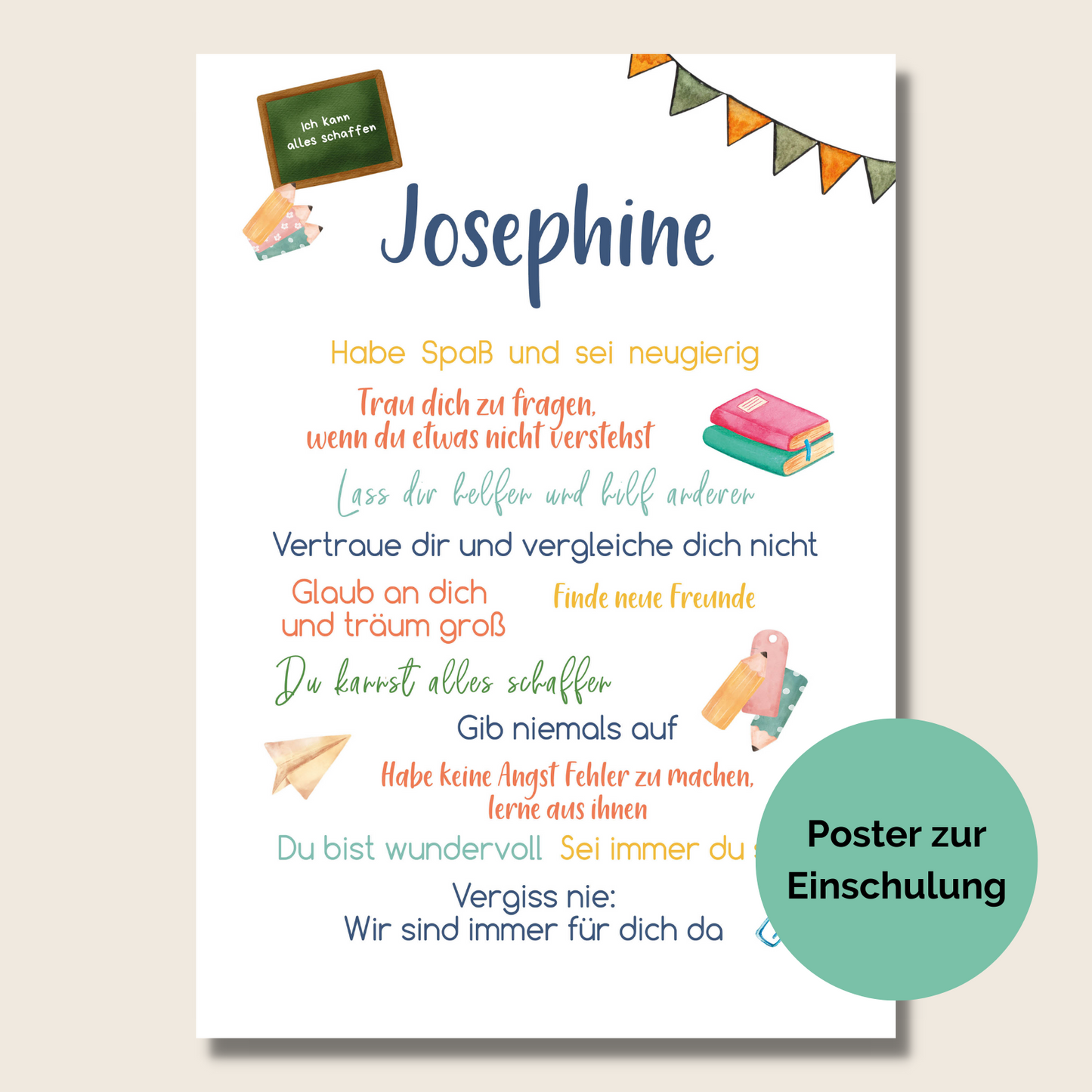 Schulstart Poster 
