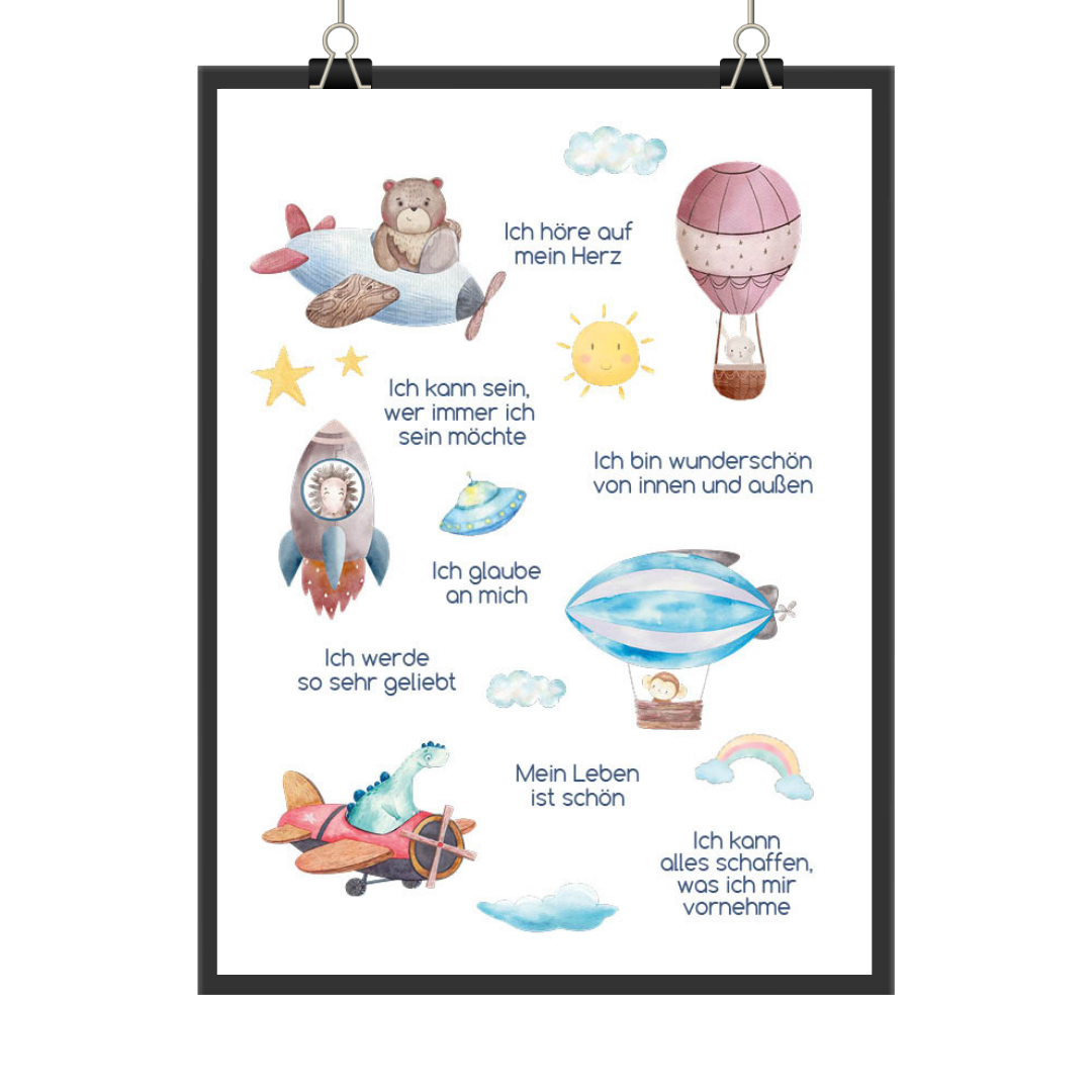Kinderposter Autos