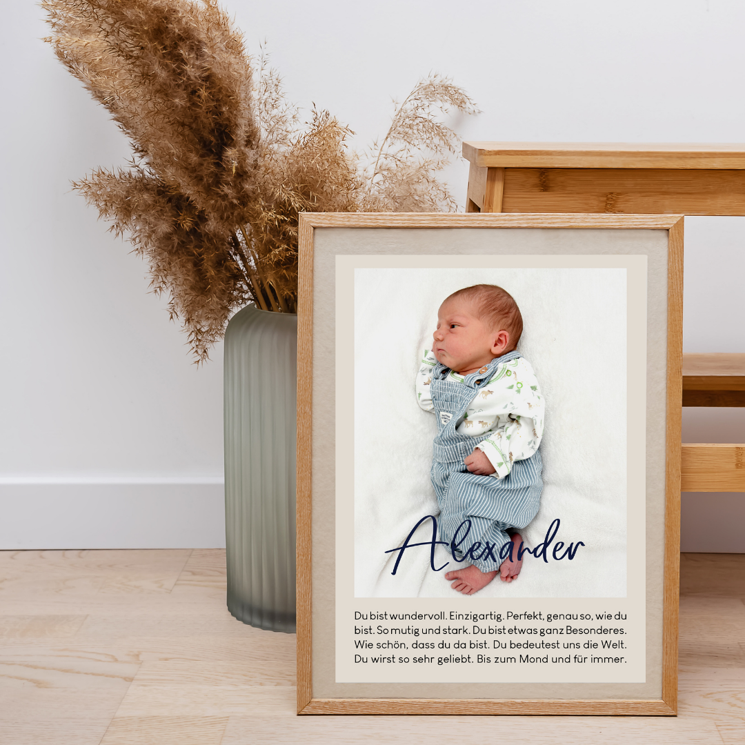 individuelles Geburtsposter fürs Kinderzimmer