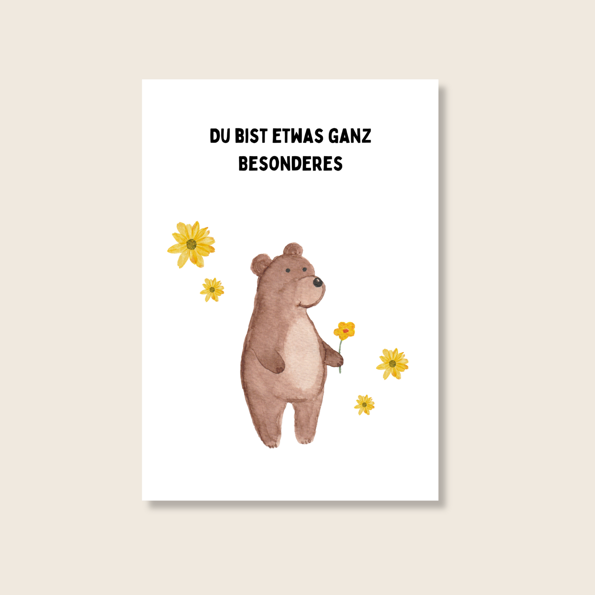 Bär-Design Postkarte für Kinder: Ideal als Geschenk oder zum Versenden von Grüßen
