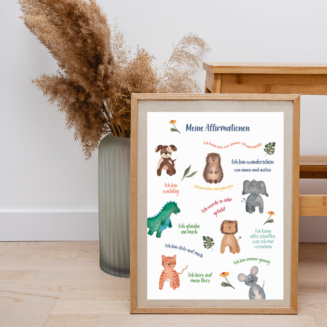 Affirmationsposter fürs Kinderzimmer
