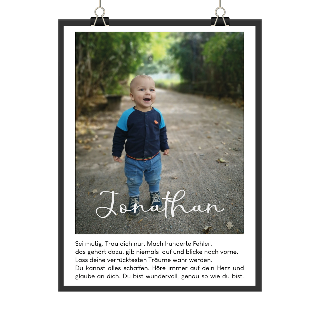 Personalisierbares Poster für Jungen und Mädchen