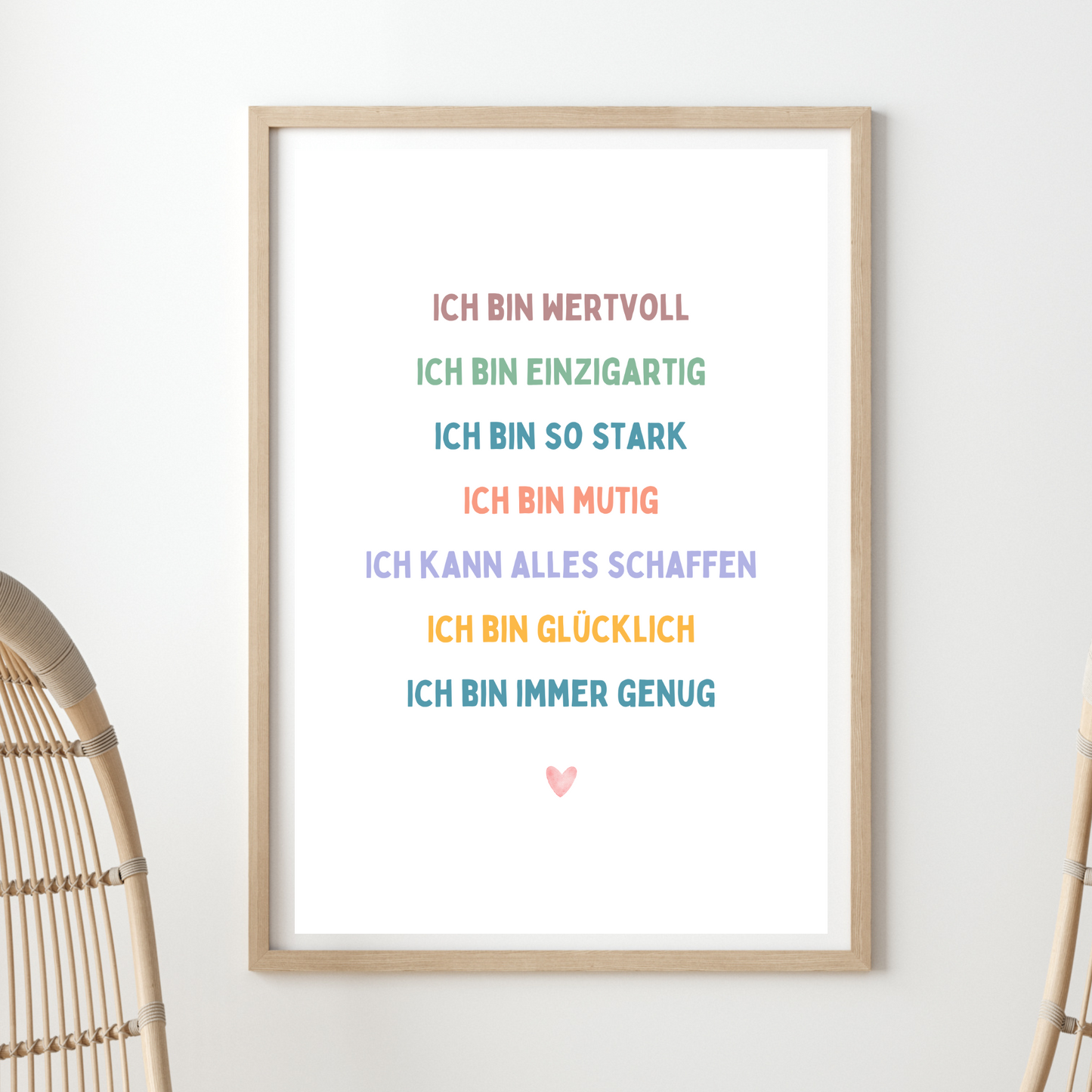 Buntes Affirmationsposter
