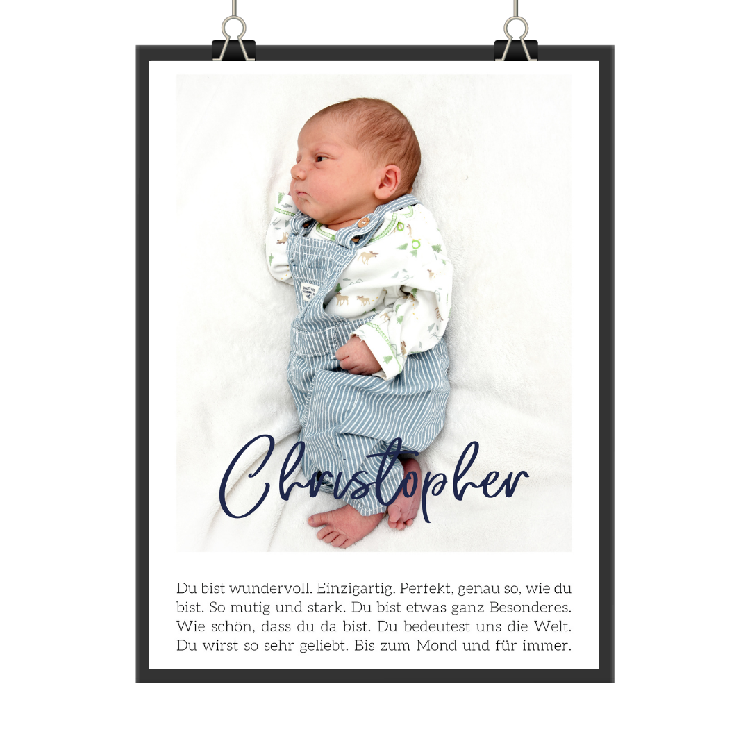Geburt geschenk Kind poster