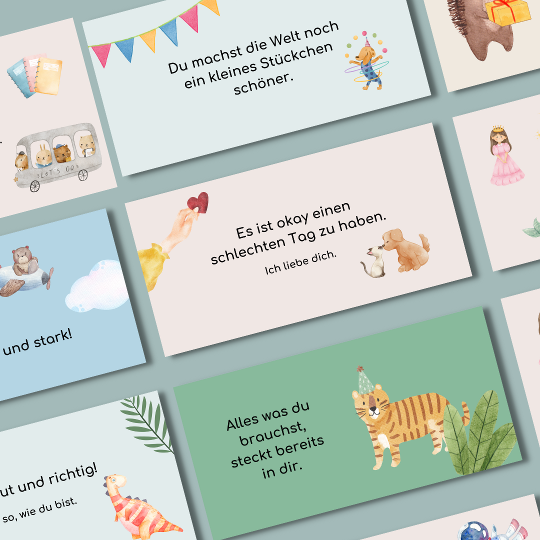 Kinder Karten Selbstliebe ausdrucken