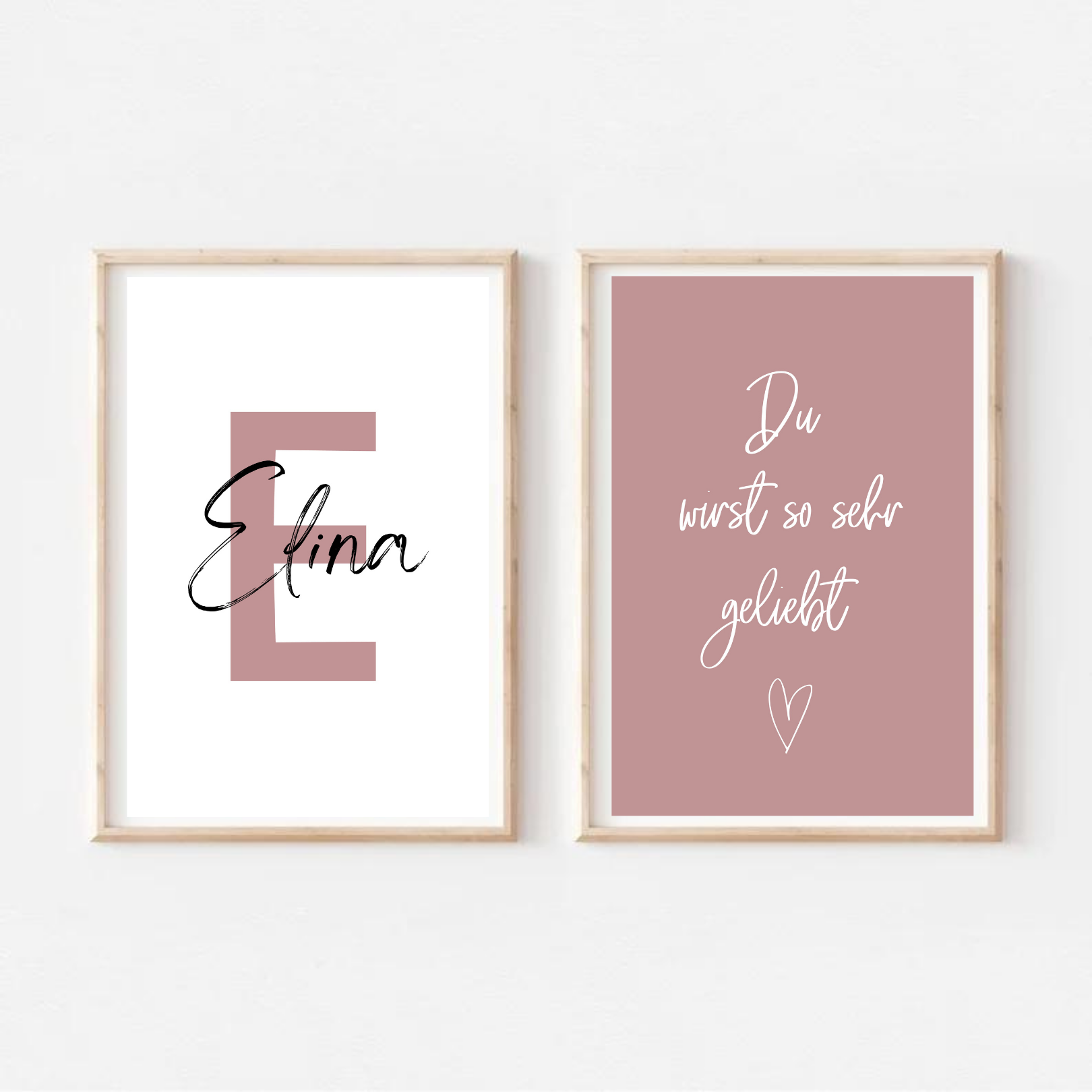 2er Set Kinderposter rosa