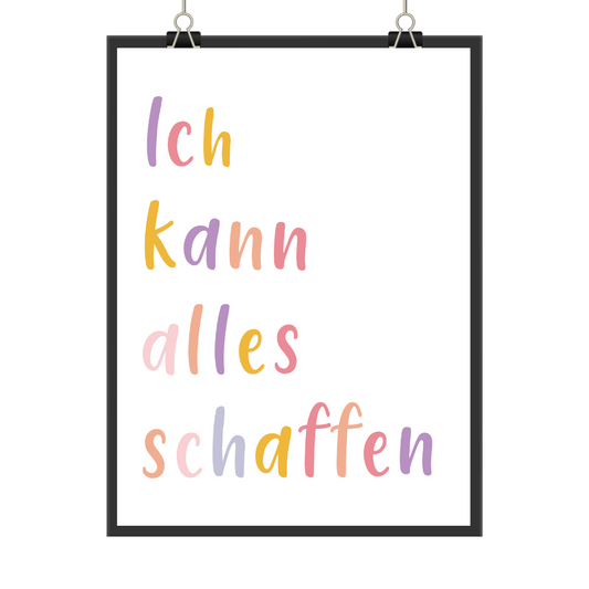 poster kinderzimmer affirmation