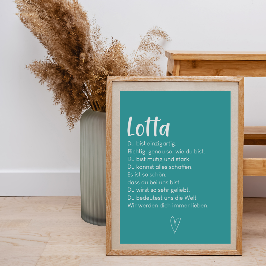 Personalisiertes Kinder Affirmationsposter
