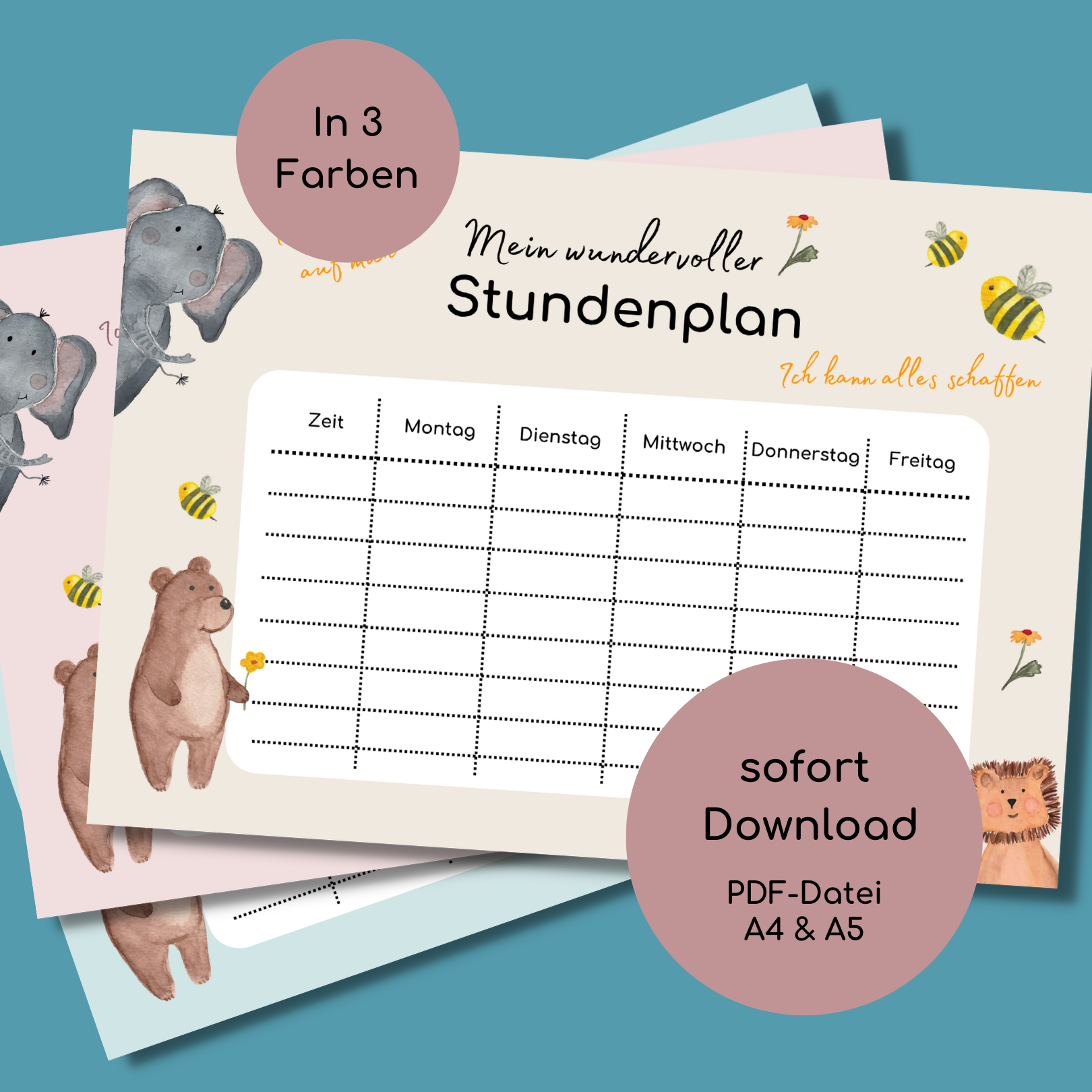 Stundenplan zum ausdrucken, Einschulung, Schule, Schulstart – Kindly ...