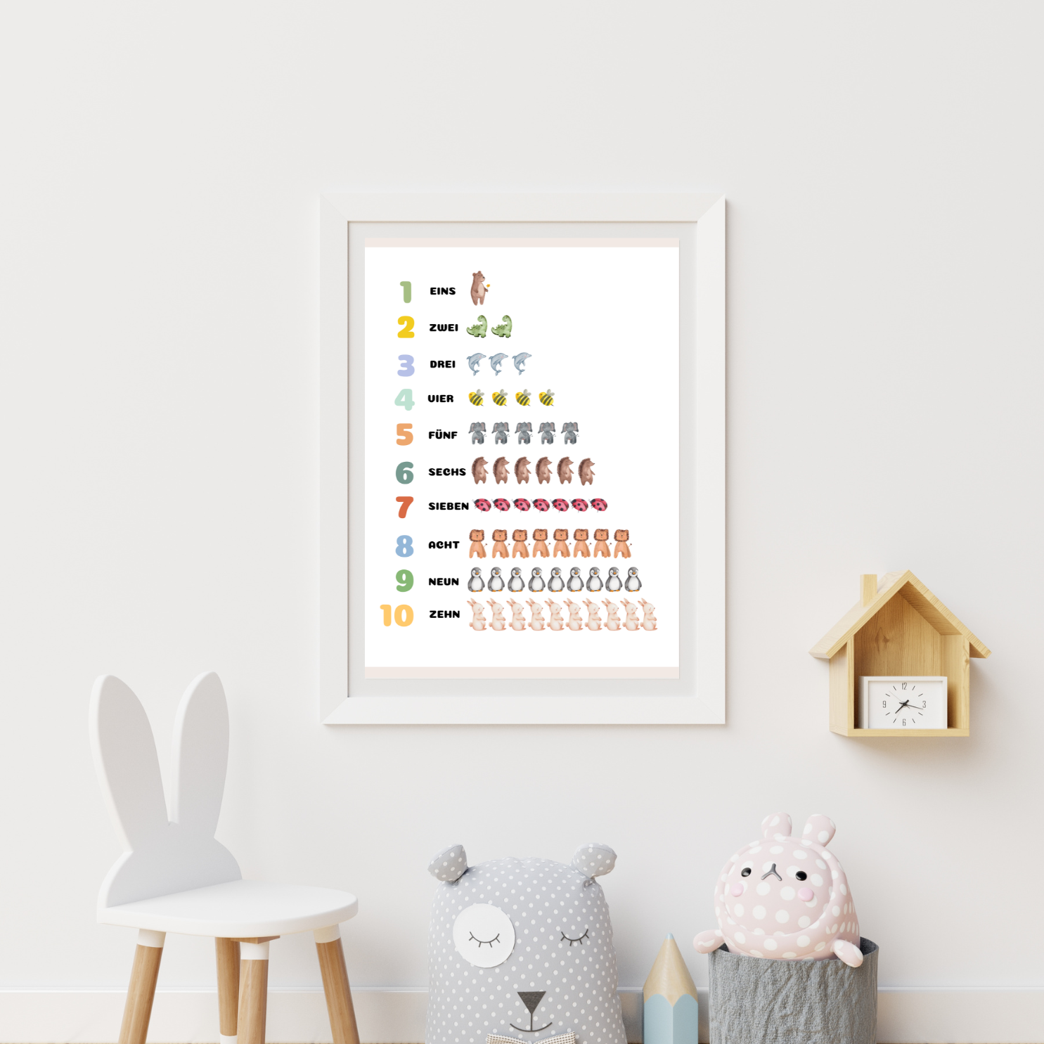 Zahlen 1-100 Lernposter A3 Für Kinder – Buntes Mathe Poster Frühes Lernen Kindergarten
