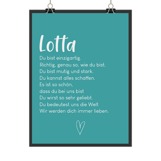 Personalisiertes Kinder Affirmationsposter