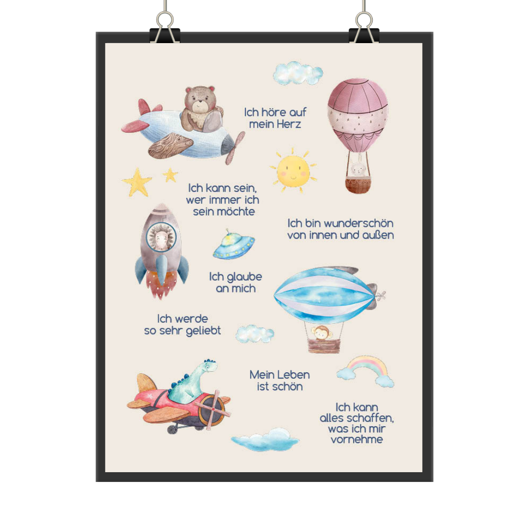 Kinderposter Affirmationen