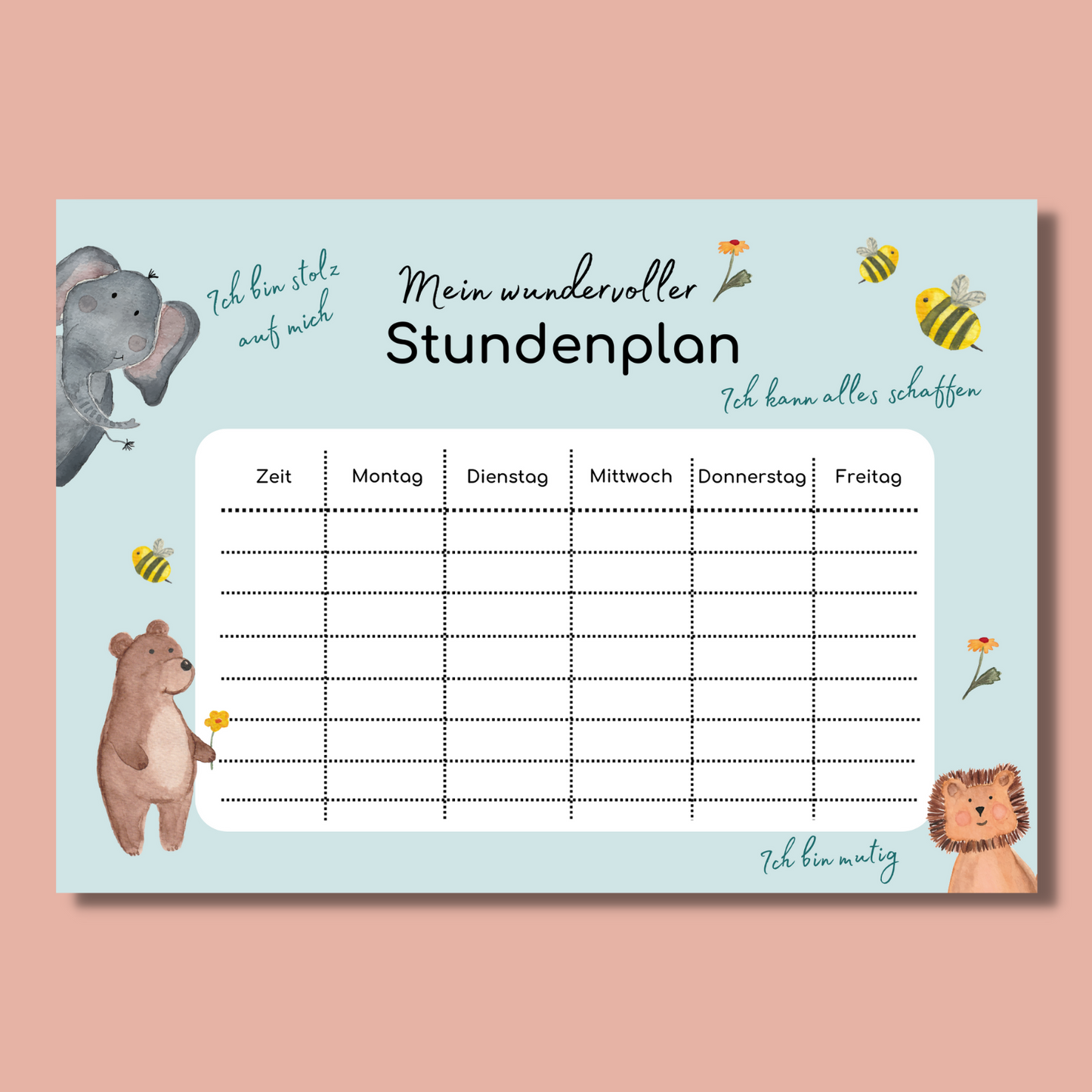 Stundenplan blau