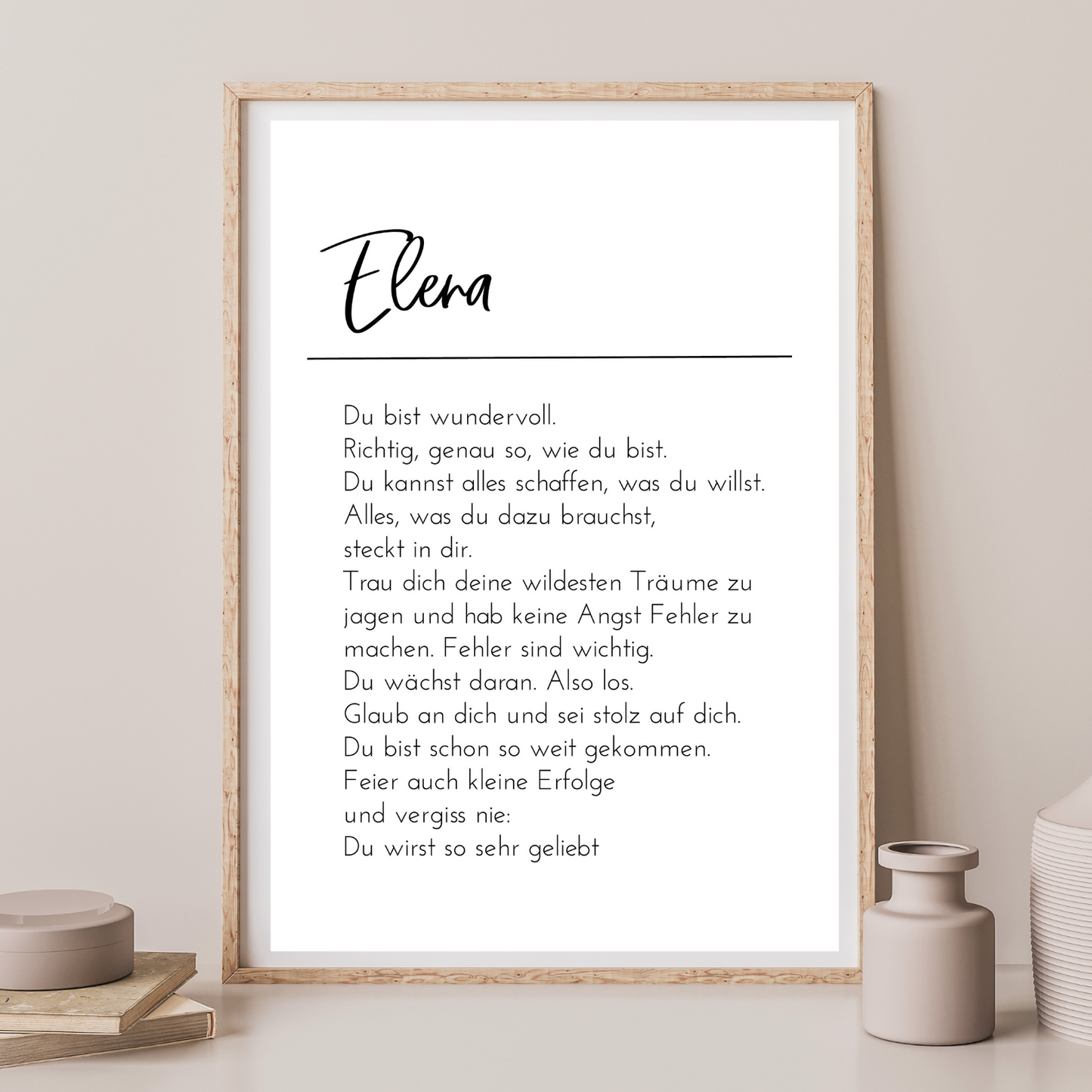 Spruch Poster minimalistisch
