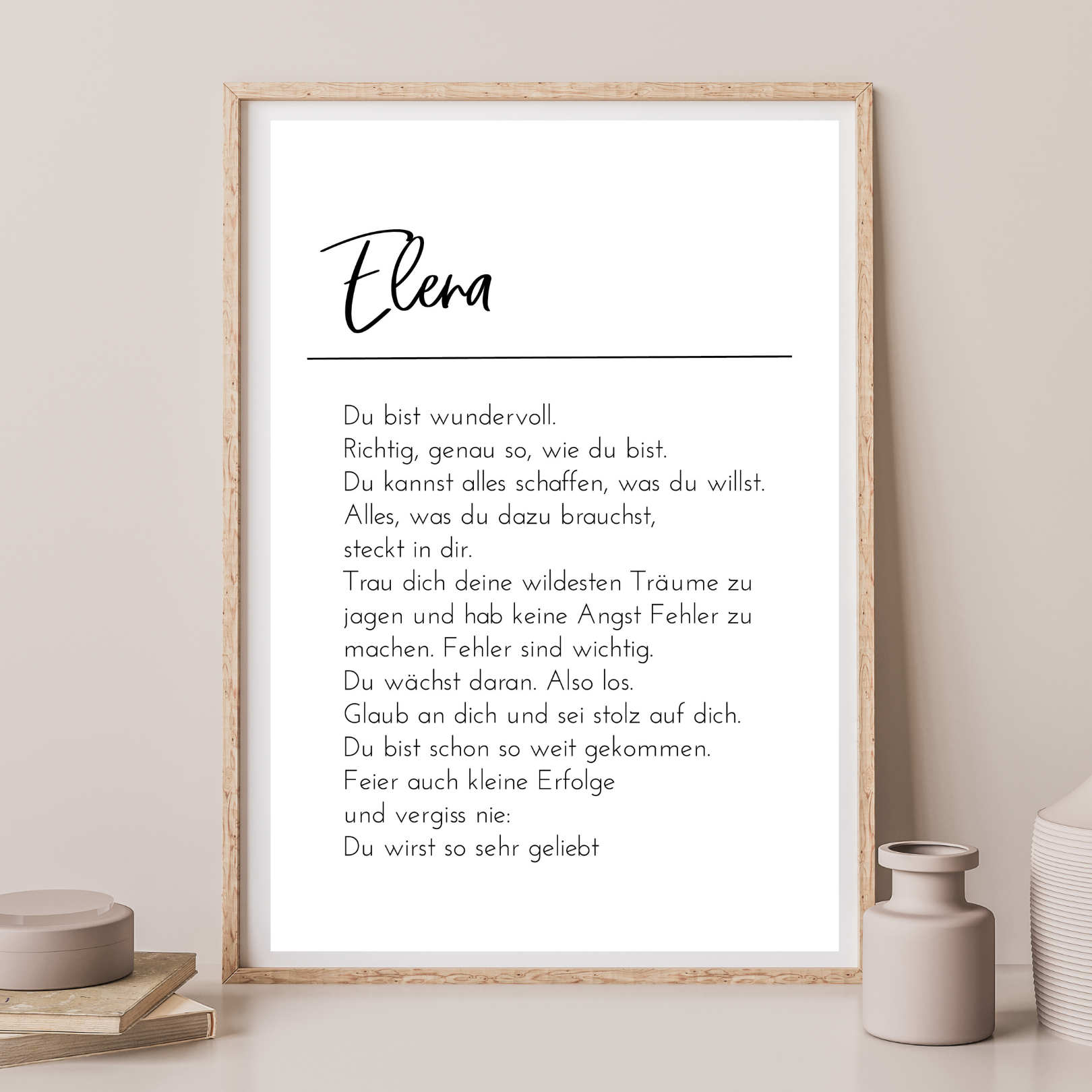 Spruch Poster minimalistisch