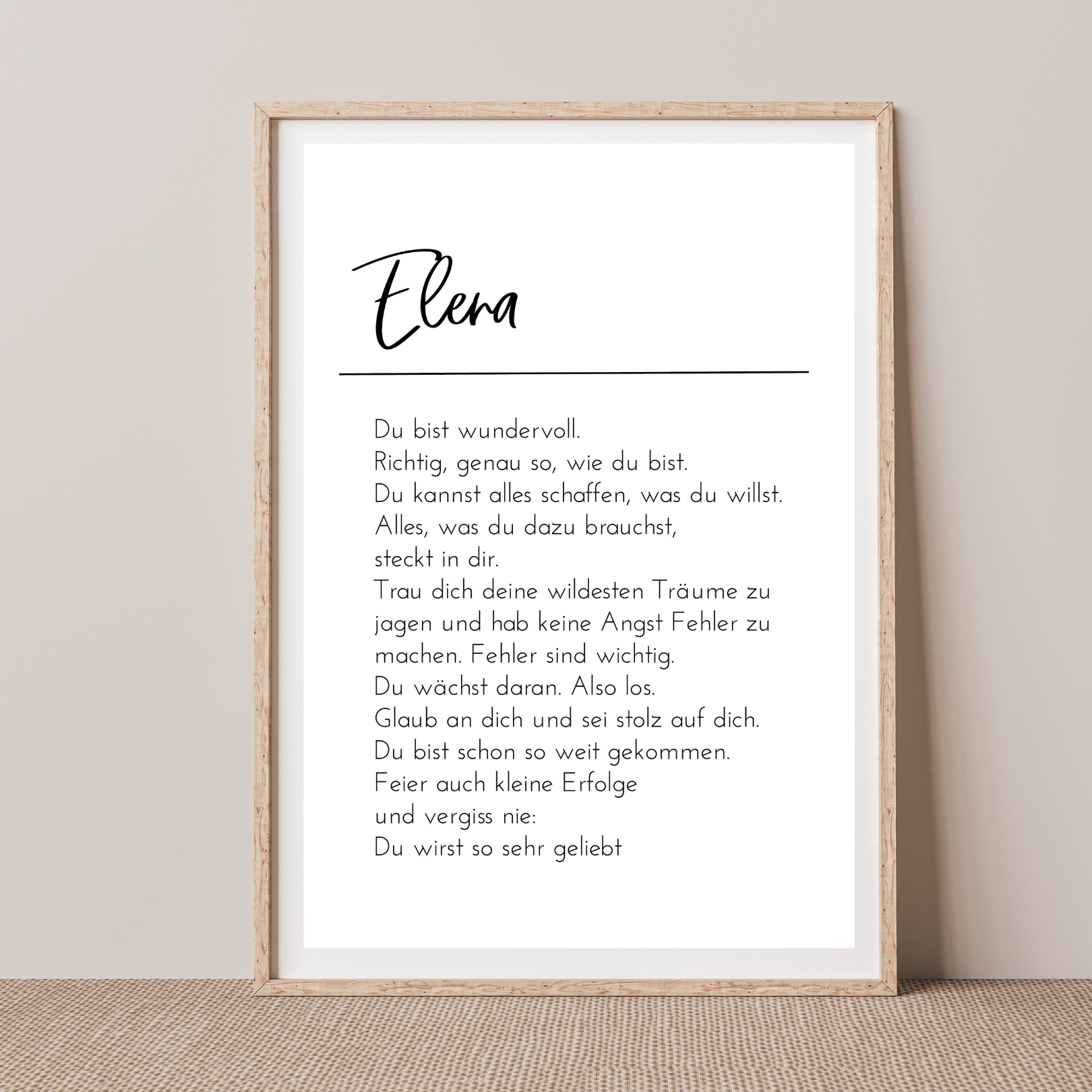 Selbstliebe Poster schwarz weiß